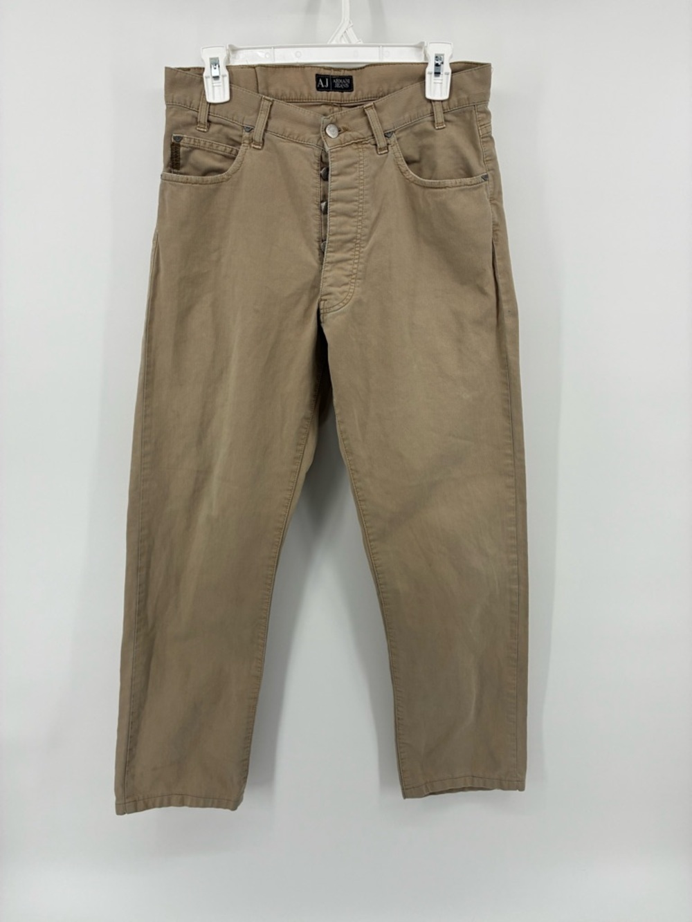 Armani Jeans Slim Straight Men’s Jeans in Khaki